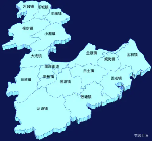 echarts肇庆市高要区geoJson地图3d地图